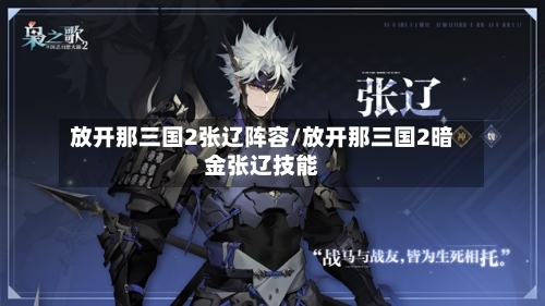 放开那三国2张辽阵容/放开那三国2暗金张辽技能