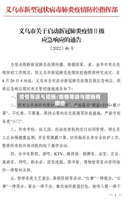 疫情等级与措施/疫情等级与措施有哪些-第2张图片