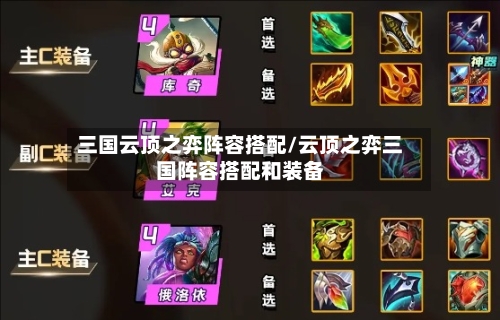 三国云顶之弈阵容搭配/云顶之弈三国阵容搭配和装备-第2张图片