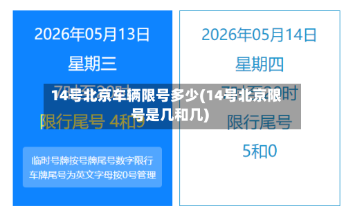 14号北京车辆限号多少(14号北京限号是几和几)-第2张图片
