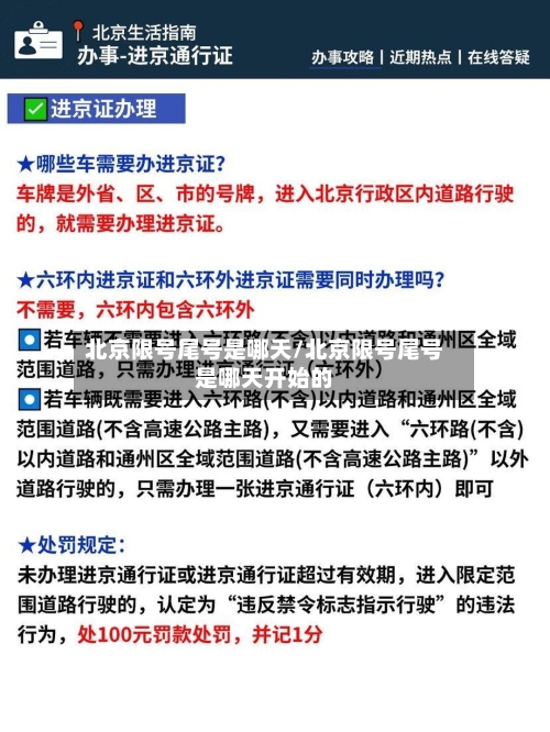 北京限号尾号是哪天/北京限号尾号是哪天开始的