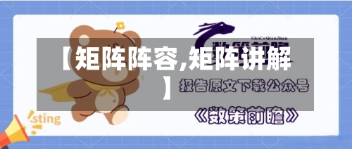 【矩阵阵容,矩阵讲解】