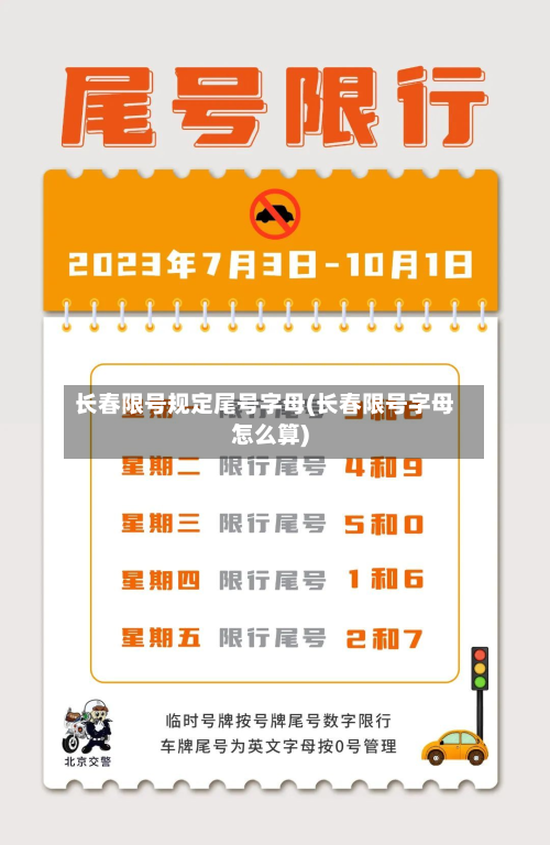 长春限号规定尾号字母(长春限号字母怎么算)-第3张图片