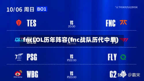 fncLOL历年阵容(fnc战队历代中单)-第2张图片