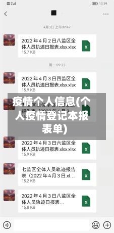 疫情个人信息(个人疫情登记本报表单)