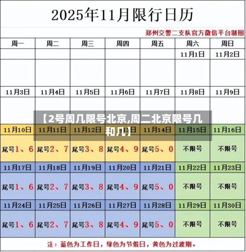 【2号周几限号北京,周二北京限号几和几】-第3张图片