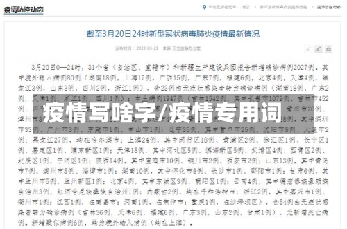 疫情写啥字/疫情专用词