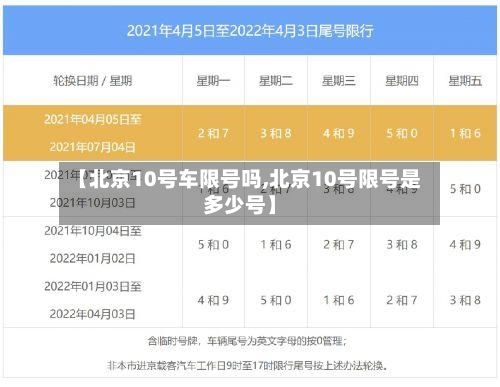 【北京10号车限号吗,北京10号限号是多少号】-第2张图片