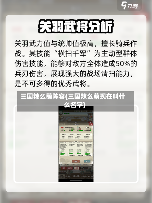 三国辣么萌阵容(三国辣么萌现在叫什么名字)