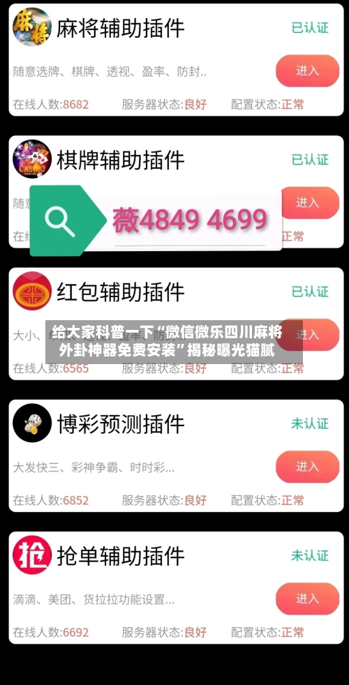 给大家科普一下“微信微乐四川麻将外卦神器免费安装”揭秘曝光猫腻-第1张图片