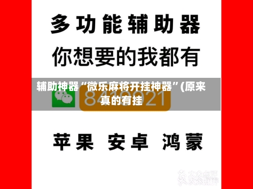 辅助神器“微乐麻将开挂神器”(原来真的有挂-第2张图片