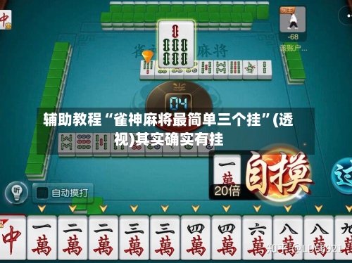 辅助教程“雀神麻将最简单三个挂”(透视)其实确实有挂-第1张图片