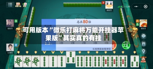 可用版本“微乐打麻将万能开挂器苹果版”其实真的有挂-第2张图片