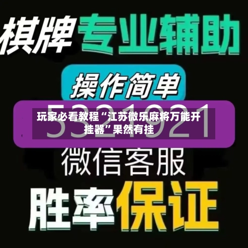 玩家必看教程“江苏微乐麻将万能开挂器”果然有挂-第1张图片