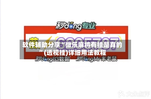软件辅助分享“微乐麻将有挂是真的	”(透视挂)详细用法教程-第2张图片