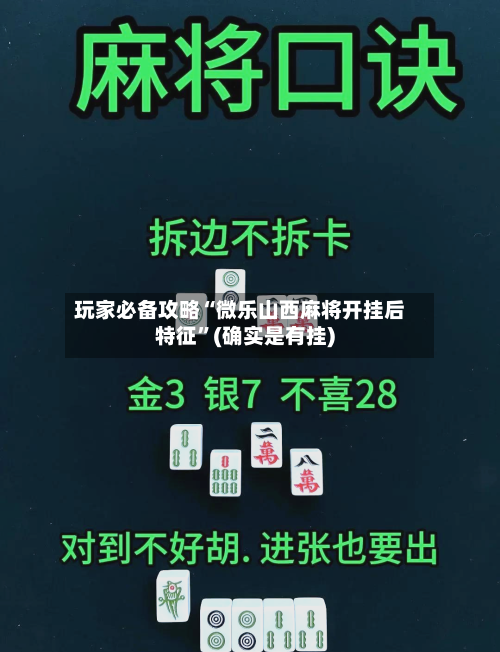 玩家必备攻略“微乐山西麻将开挂后特征”(确实是有挂)