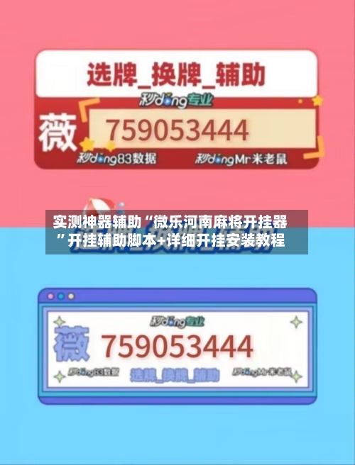 实测神器辅助“微乐河南麻将开挂器”开挂辅助脚本+详细开挂安装教程-第2张图片