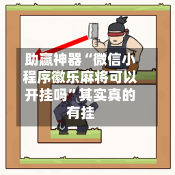 助赢神器“微信小程序徽乐麻将可以开挂吗	”其实真的有挂-第2张图片