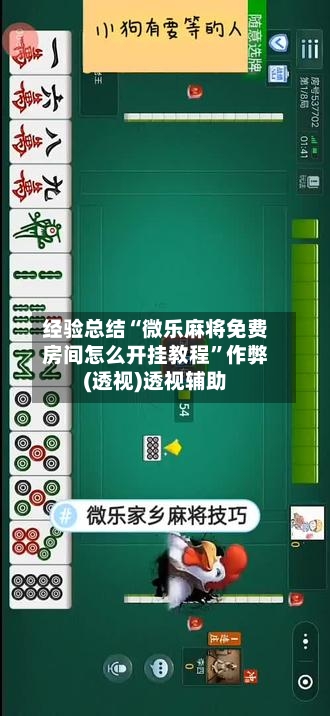 经验总结“微乐麻将免费房间怎么开挂教程	”作弊(透视)透视辅助-第2张图片