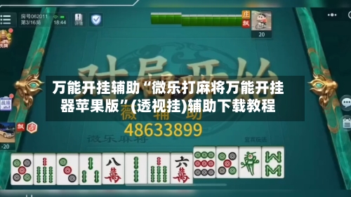 万能开挂辅助“微乐打麻将万能开挂器苹果版”(透视挂)辅助下载教程-第1张图片