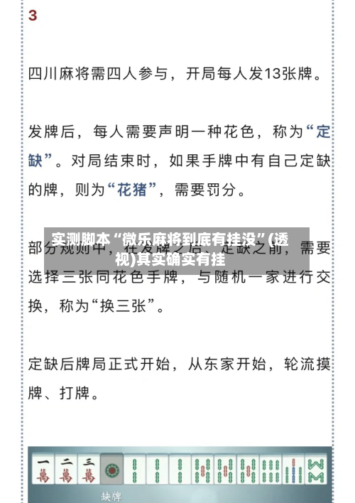 实测脚本“微乐麻将到底有挂没”(透视)其实确实有挂-第2张图片