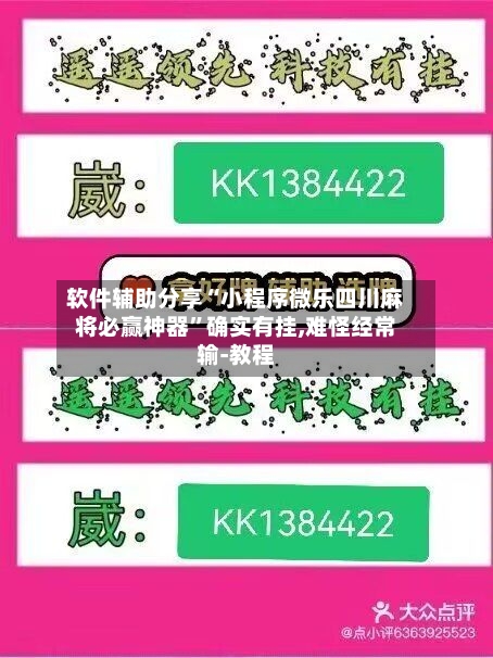 软件辅助分享“小程序微乐四川麻将必赢神器”确实有挂,难怪经常输-教程-第2张图片