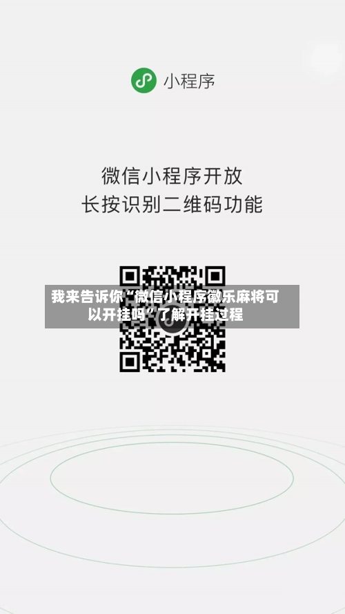 我来告诉你“微信小程序徽乐麻将可以开挂吗”了解开挂过程-第2张图片