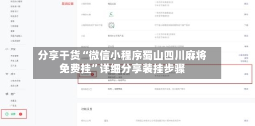 分享干货“微信小程序蜀山四川麻将免费挂”详细分享装挂步骤-第3张图片