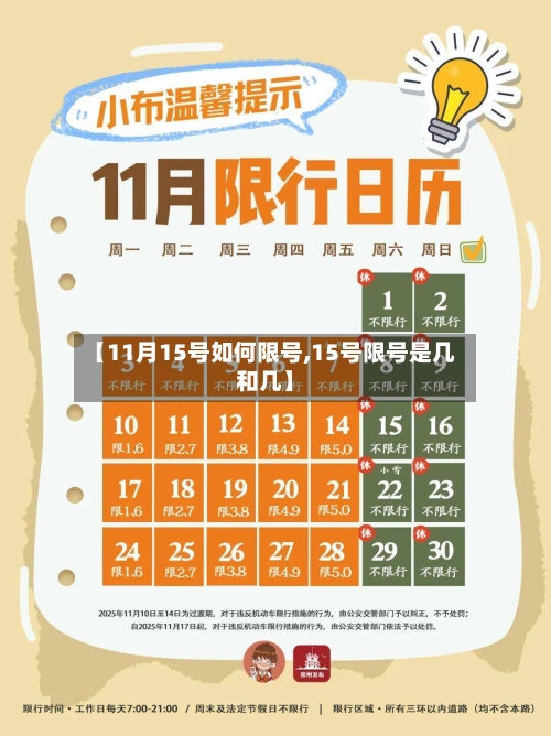 【11月15号如何限号,15号限号是几和几】