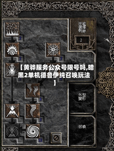 【黄骅服务公众号限号吗,暗黑2单机德鲁伊纯召唤玩法】-第3张图片