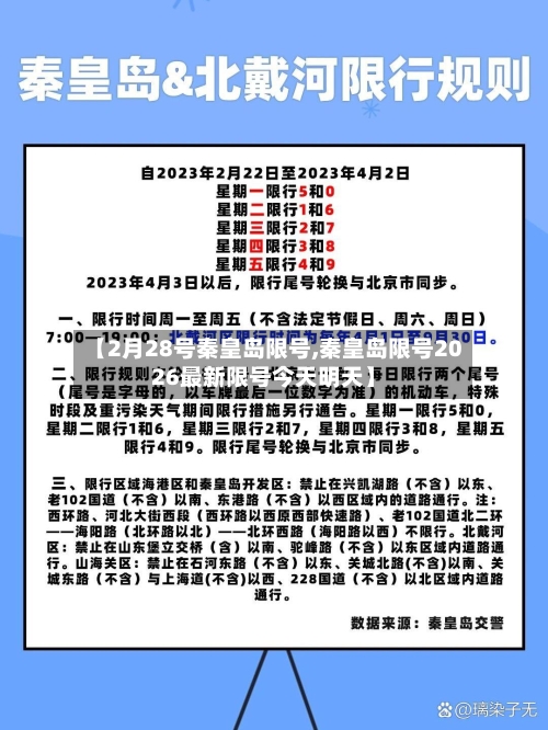 【2月28号秦皇岛限号,秦皇岛限号2026最新限号今天明天】