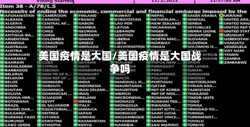 美国疫情是大国/美国疫情是大国战争吗