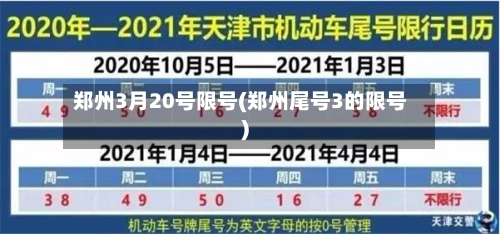 郑州3月20号限号(郑州尾号3的限号)