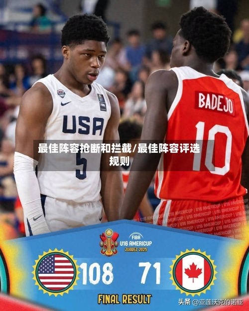 最佳阵容抢断和拦截/最佳阵容评选规则