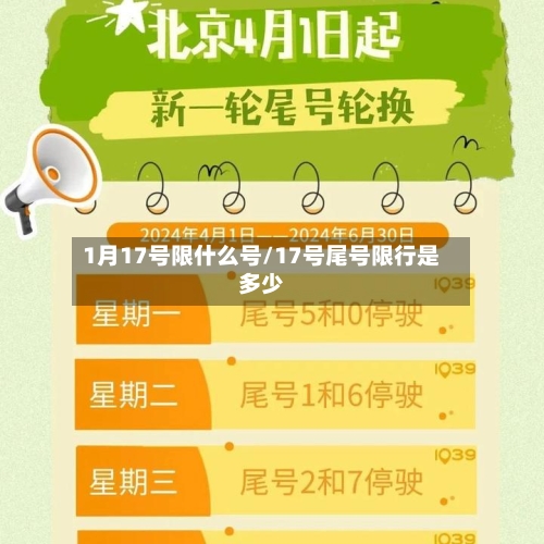 1月17号限什么号/17号尾号限行是多少