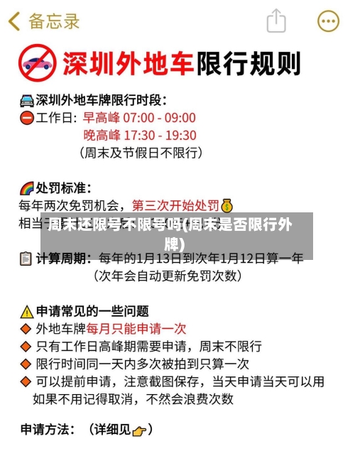 周末还限号不限号吗(周末是否限行外牌)-第2张图片