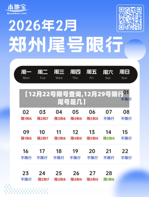 【12月22号限号查询,12月29号限行尾号是几】-第3张图片