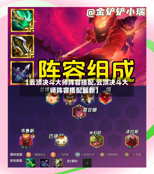 【云顶决斗大师阵容搭配,云顶决斗大师阵容搭配最新】