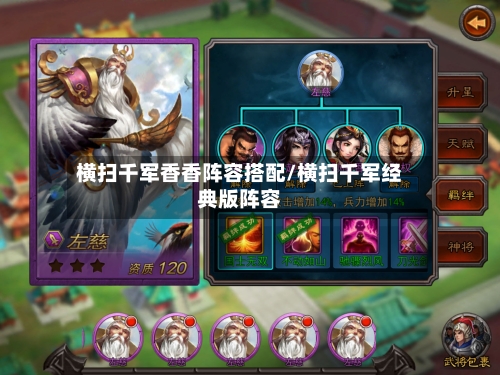 横扫千军香香阵容搭配/横扫千军经典版阵容-第3张图片