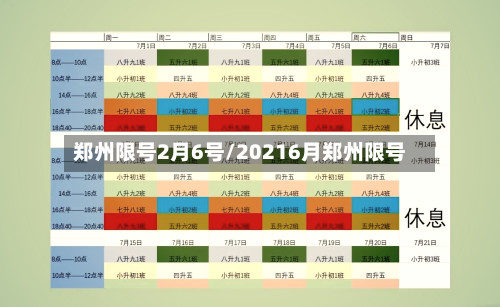 郑州限号2月6号/20216月郑州限号