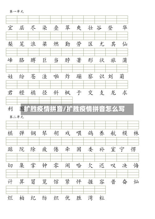 扩胜疫情拼音/扩胜疫情拼音怎么写