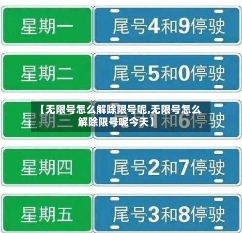【无限号怎么解除限号呢,无限号怎么解除限号呢今天】-第3张图片