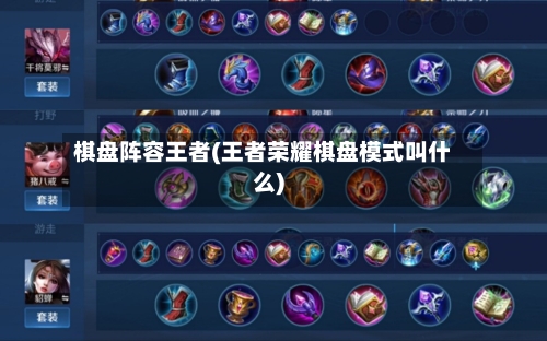 棋盘阵容王者(王者荣耀棋盘模式叫什么)