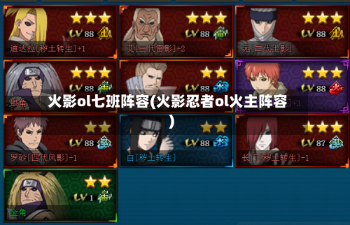 火影ol七班阵容(火影忍者ol火主阵容)-第3张图片