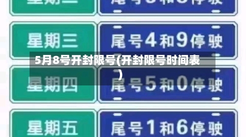 5月8号开封限号(开封限号时间表)-第2张图片