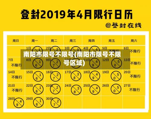 南阳市限号不限号(南阳市限号不限号区域)