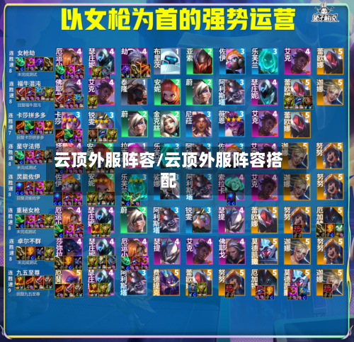 云顶外服阵容/云顶外服阵容搭配-第2张图片
