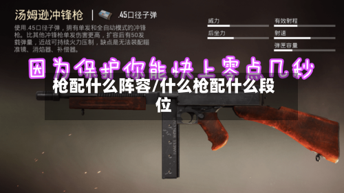 枪配什么阵容/什么枪配什么段位-第2张图片