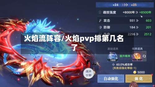 火焰流阵容/火焰pvp排第几名了