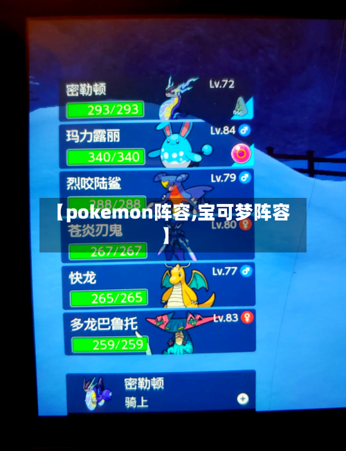 【pokemon阵容,宝可梦阵容】